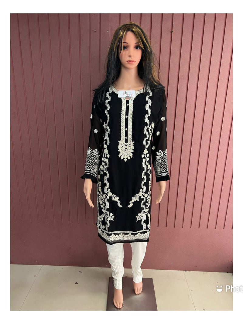 Shree Fabs Dno R 1017 Georgette With Beautiful Embroidery Work Stylish Designer Party Wear Kurti