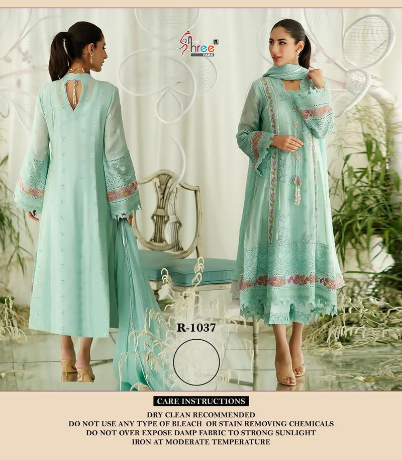 Shree Fabs R 1037 Georgette With Exclusive Embroidery Work Pret Kurti
