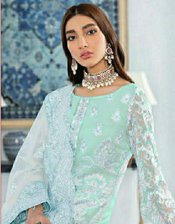 Ramsha R 339 Georgette Embroidered Pakistani Style Party Wear Salwar Suits