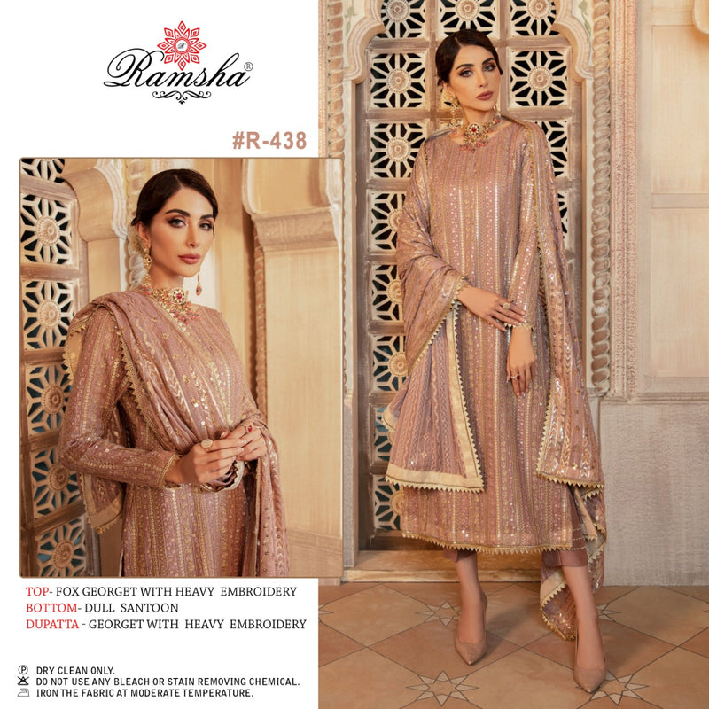Ramsha R 437 To 439 Series Pakistani Style Embroidered Party Wear Salwar Suits
