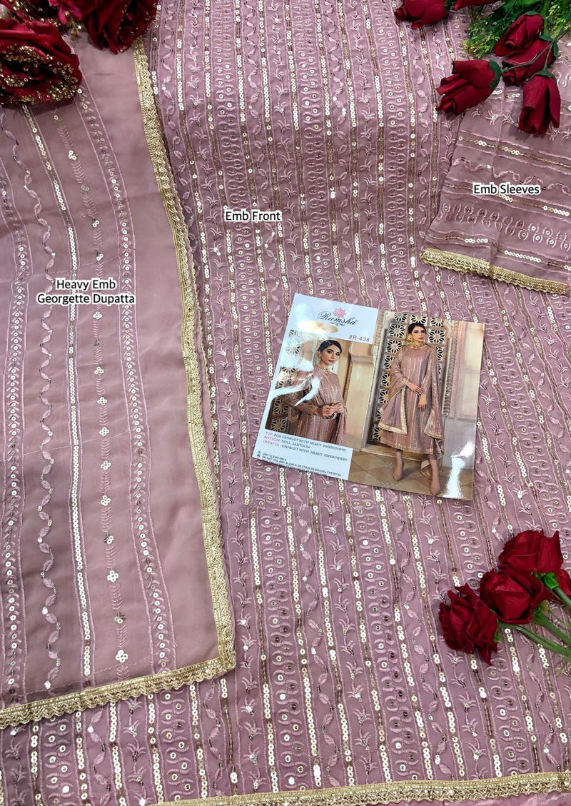 Ramsha R 437 To 439 Series Pakistani Style Embroidered Party Wear Salwar Suits