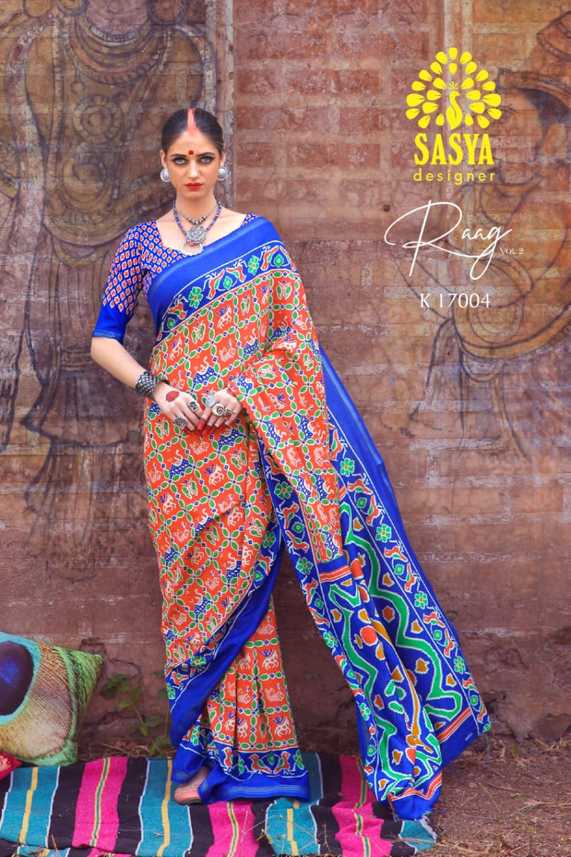 Sasya Designer Raag Vol.2 Fancy Saree In Mal Mal Cotton