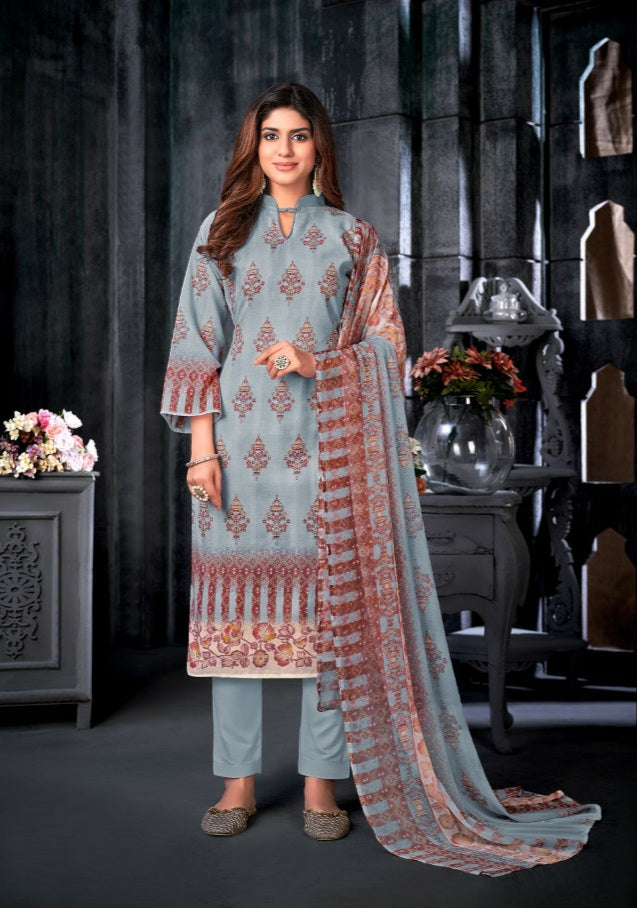 SKT Suits Rabia Cambric Cotton Party Wear Salwar Suits With Digital Prints