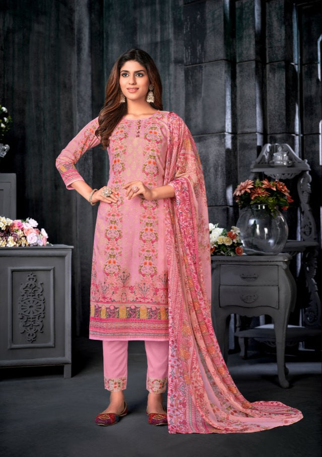 SKT Suits Rabia Cambric Cotton Party Wear Salwar Suits With Digital Prints