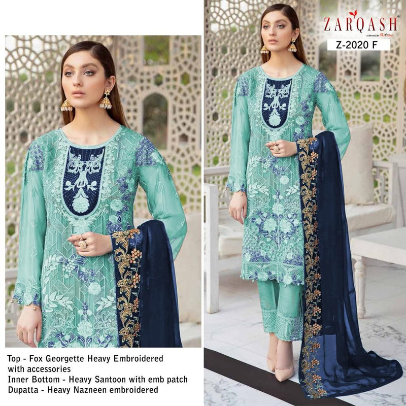 Zarqash Ramsha Colors Z 2020 Fox Georgette Heavy Salwar Kameez