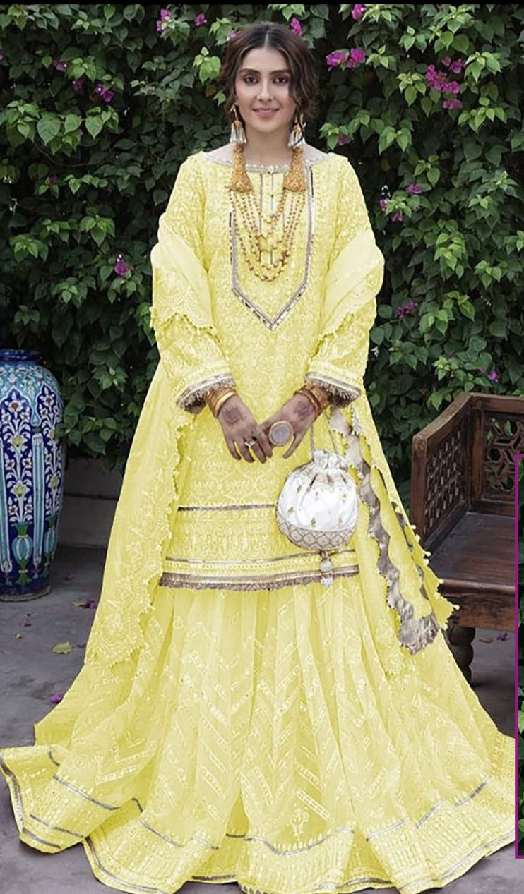 Zarqash Ramsha Hits Vol 7 Fox Georgette Embroidered Pakistani Style Wedding Wear Salwar Kameez