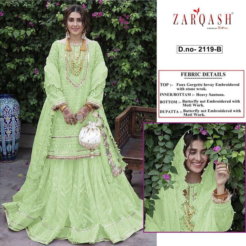 Zarqash Ramsha Hits Vol 7 Fox Georgette Embroidered Pakistani Style Wedding Wear Salwar Kameez