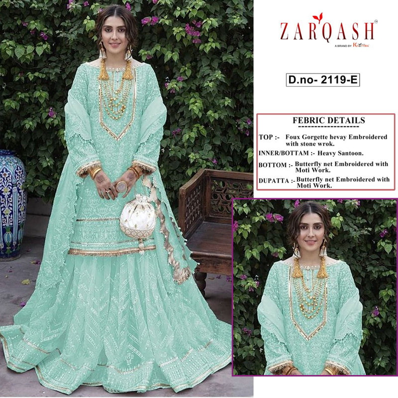 Zarqash Ramsha Hits Vol 7 Fox Georgette Embroidered Pakistani Style Wedding Wear Salwar Kameez