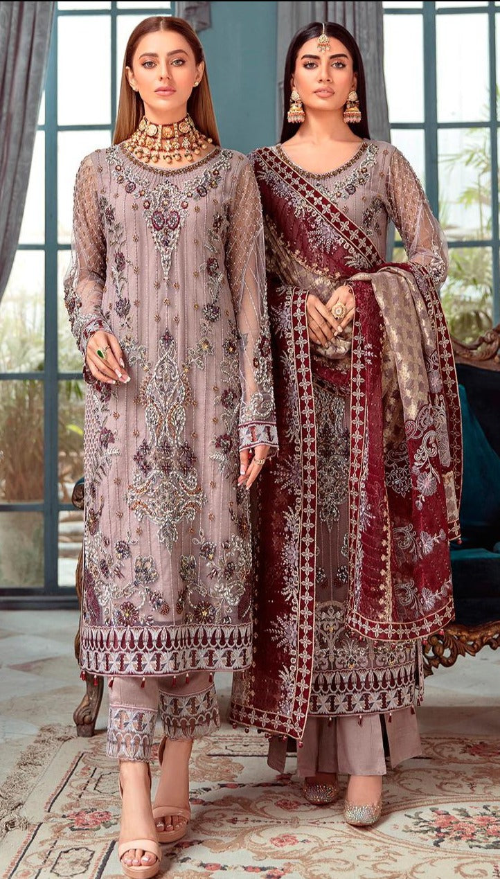 Serene Ramsha Official Fox Georgette Designer Pakistani Style Wedding Wear Salwar Suits