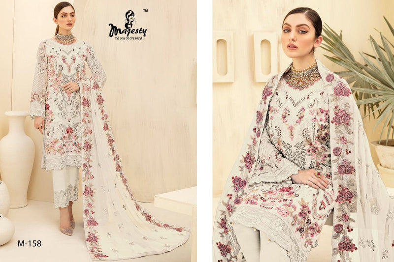 Majesty Ramsha Vol 4 Fox Georgette Heavy Pakistani Collection Salwar Suits