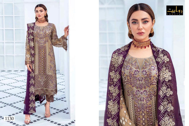 Rawayat Fashion Ramsha Vol 5 Fox Georgette Embroidered Pakistani Style Wedding Wear Salwar Suits