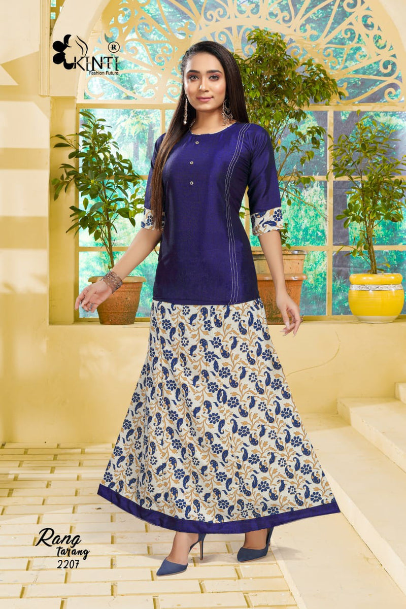 Buy Blue Printed Cotton A-Line Kurti Online at Rs.779 | Libas