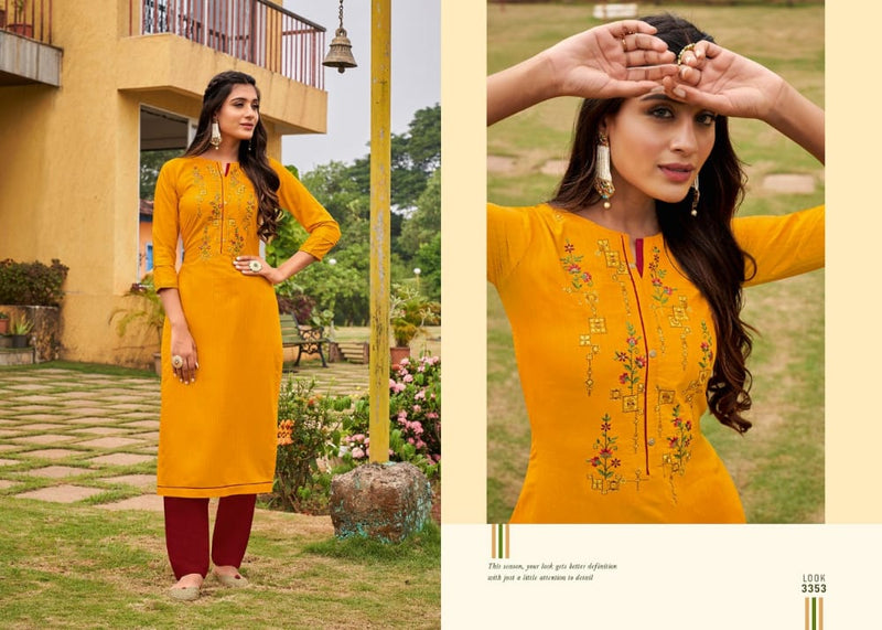 Rangoon Rangat Vol 2 Linen Cotton Fancy Designer Party Wear Kurtis