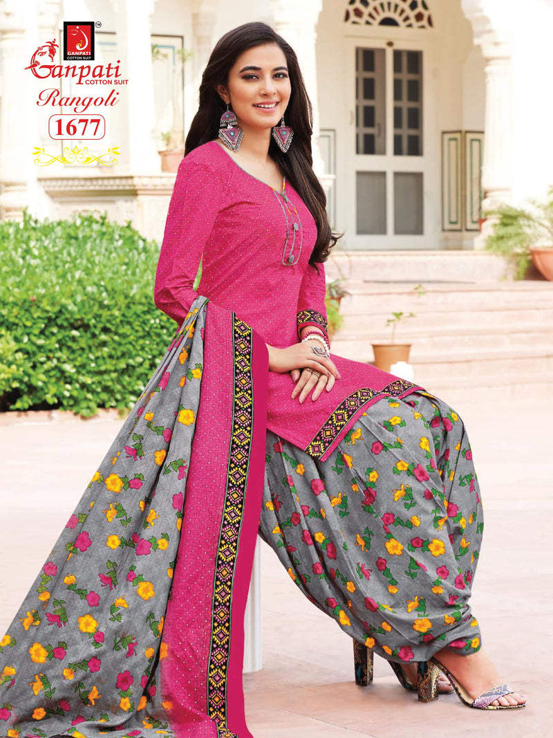 Ganpati Rangoli Vol 16 Pure Cotton With Printed Work Stylish Designer Casual Wear Salwar Suit