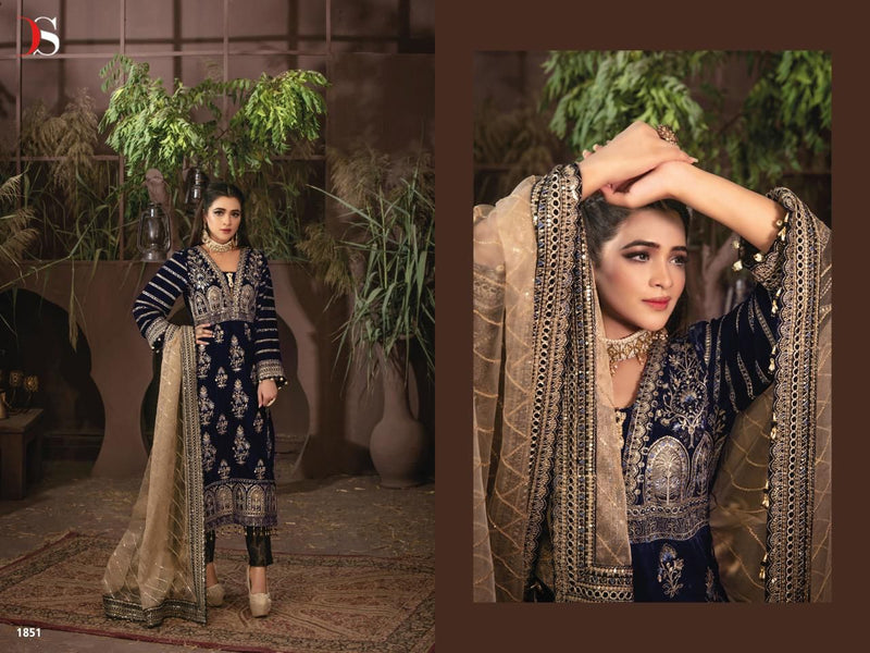 Deepsy Rangrasiya Velvet With Heavy Embroidery Work Stylish Designer Party Wear Pakistani Salwar Kameez