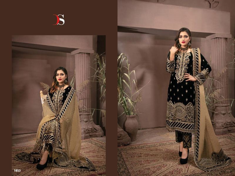 Deepsy Suit Rangrasiya Velvet With Beautiful Embroidery Work Stylish Designer Pakistani Party Wear Salwar Kameez
