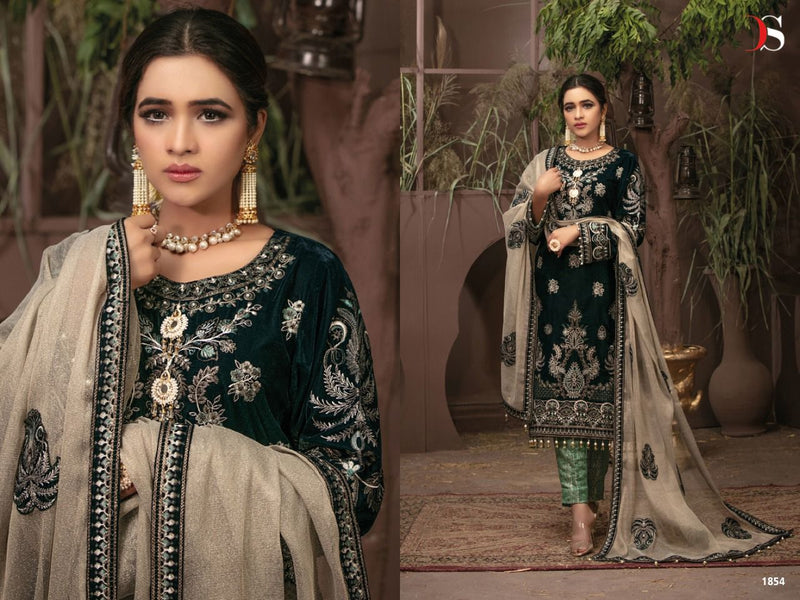 Deepsy Suit Rangrasiya Velvet With Beautiful Embroidery Work Stylish Designer Pakistani Party Wear Salwar Kameez