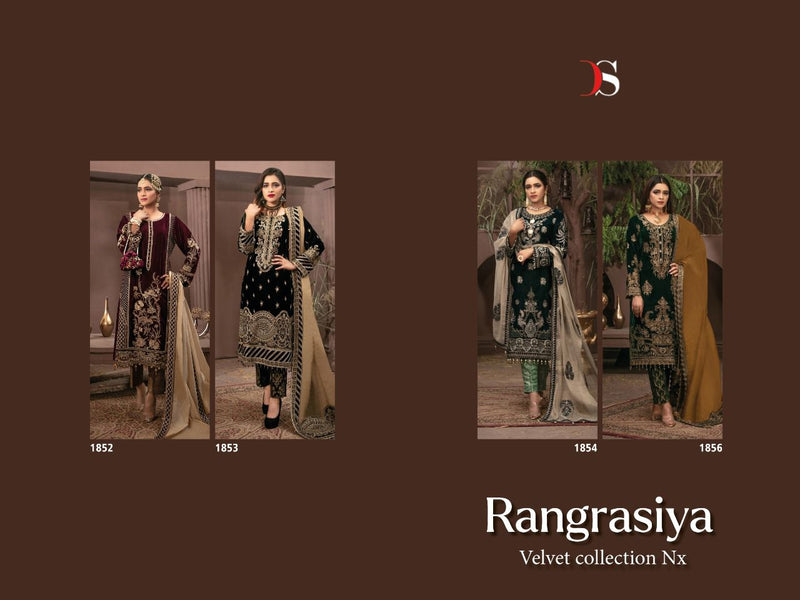 Deepsy Suit Rangrasiya Velvet With Beautiful Embroidery Work Stylish Designer Pakistani Party Wear Salwar Kameez