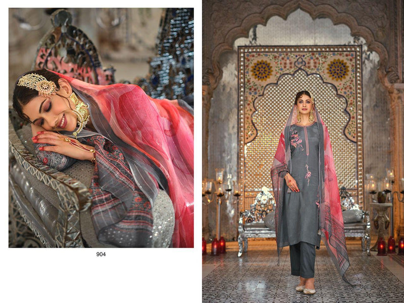 Aiqa Rasmo Riwaaz Muslin Silk With Embroidery Work fancy Stylish Designer Salwar Kameez