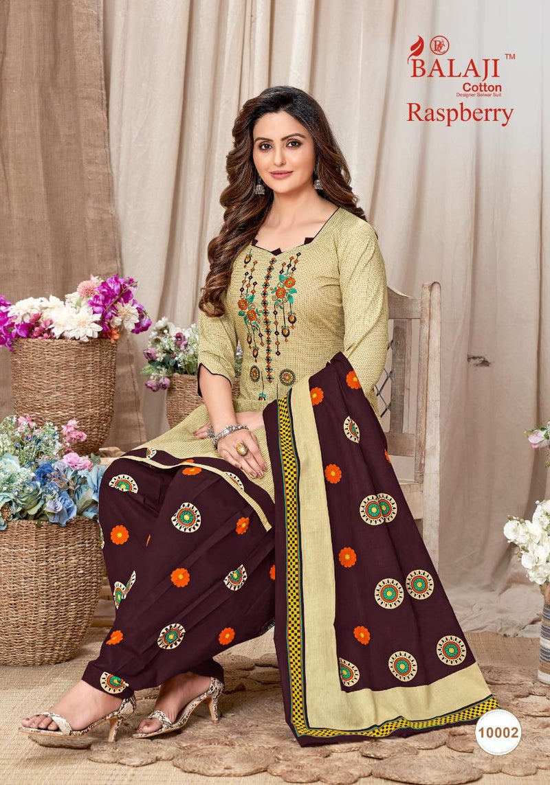 Balaji Raspberry Vol 10 Pure Cotton With Heavy Embroidery Work Stylish Designer Casual Wear Salwar Suit