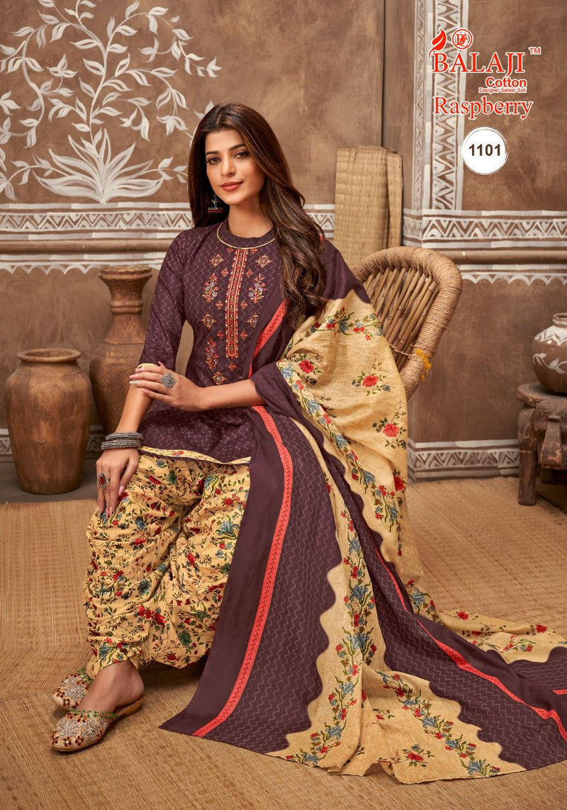 Balaji Raspberry Vol 11 Pure Cotton With Heavy Beautiful Work Stylish Designer Casual Look Salwar Suit