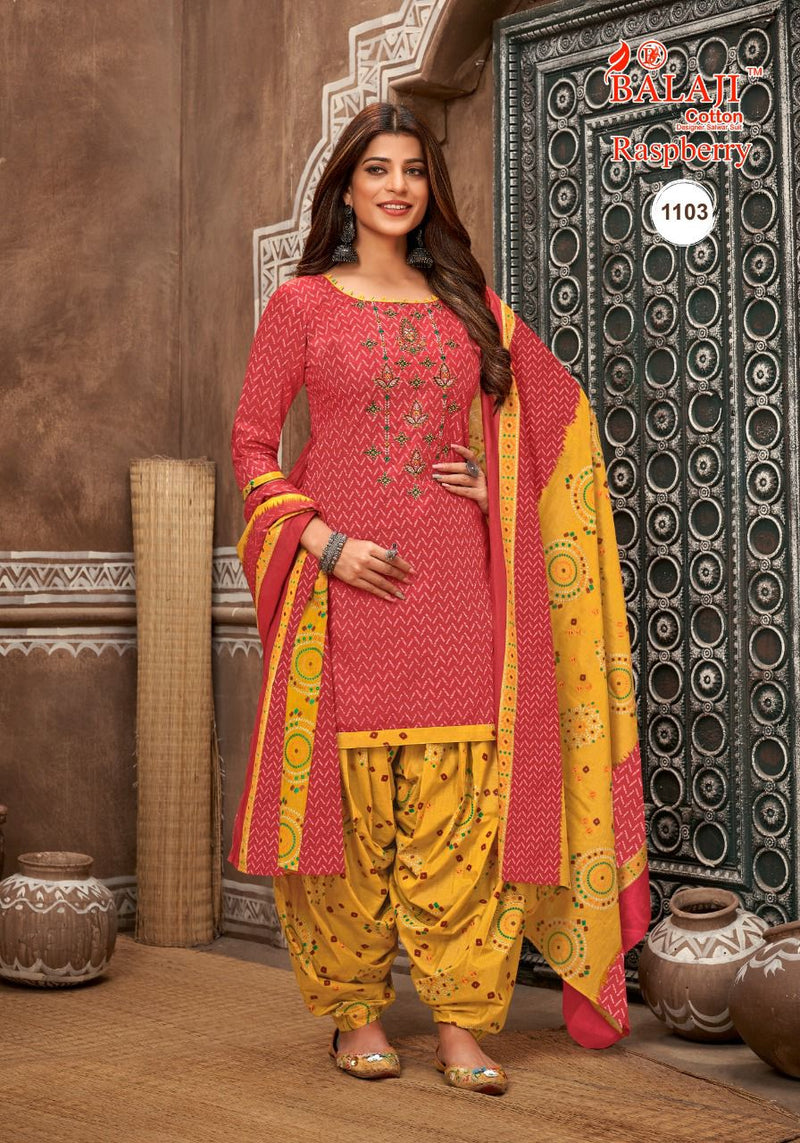 Balaji Raspberry Vol 11 Pure Cotton With Heavy Beautiful Work Stylish Designer Casual Look Salwar Suit