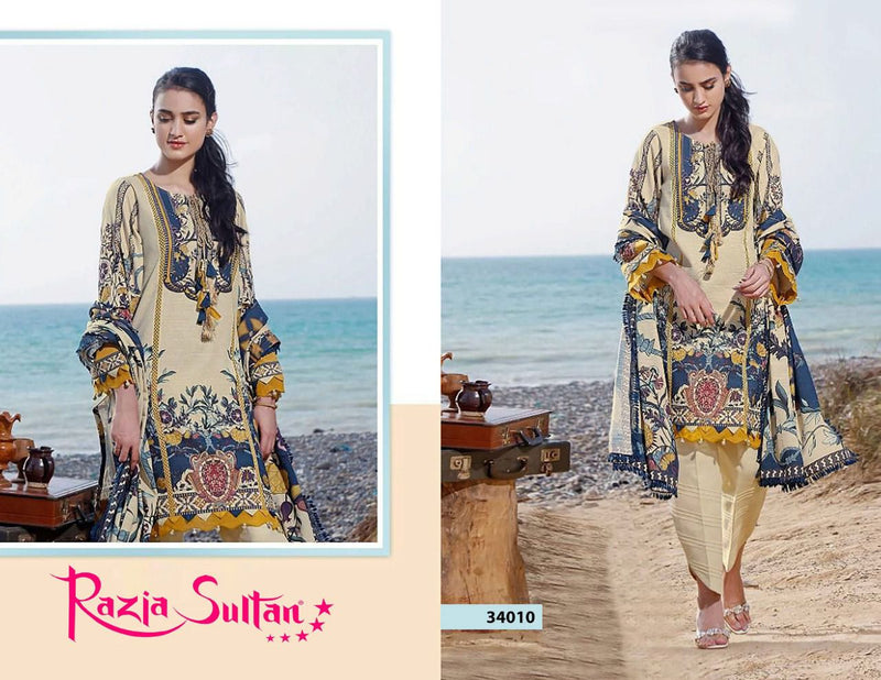 Apna Cotton Razia Sultan Vol 34 Cotton Printed Pakistani Style Party Wear Salwar Suits