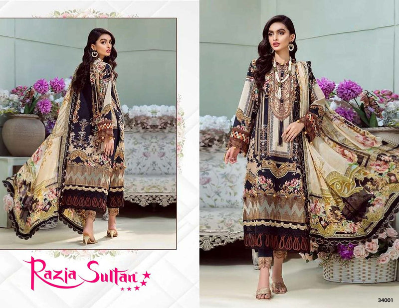 Apna Cotton Razia Sultan Vol 34 Cotton Printed Pakistani Style Party Wear Salwar Suits