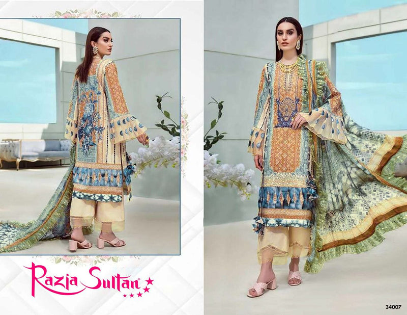 Apna Cotton Razia Sultan Vol 34 Cotton Printed Pakistani Style Party Wear Salwar Suits