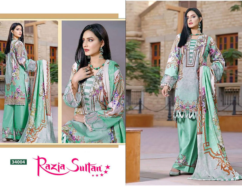 Apna Cotton Razia Sultan Vol 34 Cotton Printed Pakistani Style Party Wear Salwar Suits