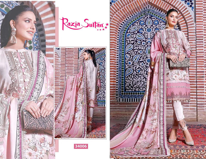 Apna Cotton Razia Sultan Vol 34 Cotton Printed Pakistani Style Party Wear Salwar Suits