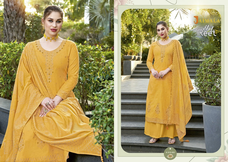 Alok Suits Jaimala Reet Jacquard Cotton Fancy Designer Embroidered Party Wear Salwar Suits