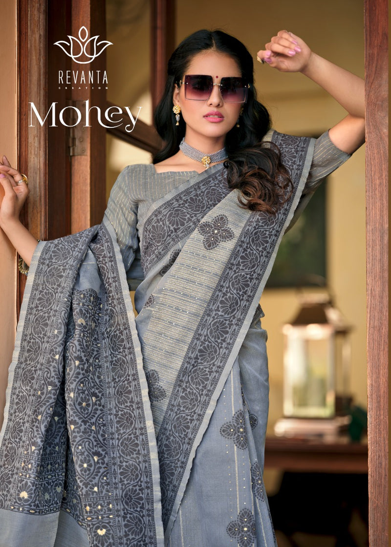 Revanta Creation  Mohey Cotton Silk Beautiful Party Wear Sarees