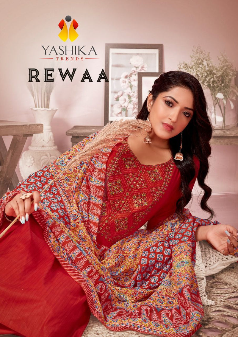 Yashika Trends Rewaa Pure Cotton With Heavy Embroidery Work Stylish Designer Casual Wear Salwar Kameez