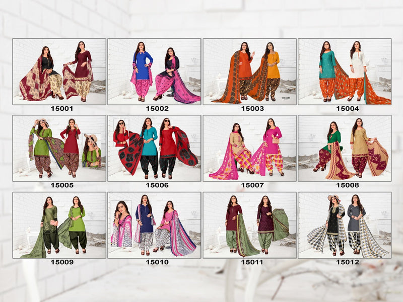 Rina Tina Vol 15  Pure Patiyala Style Cotton Dress Materials Salwar Suits