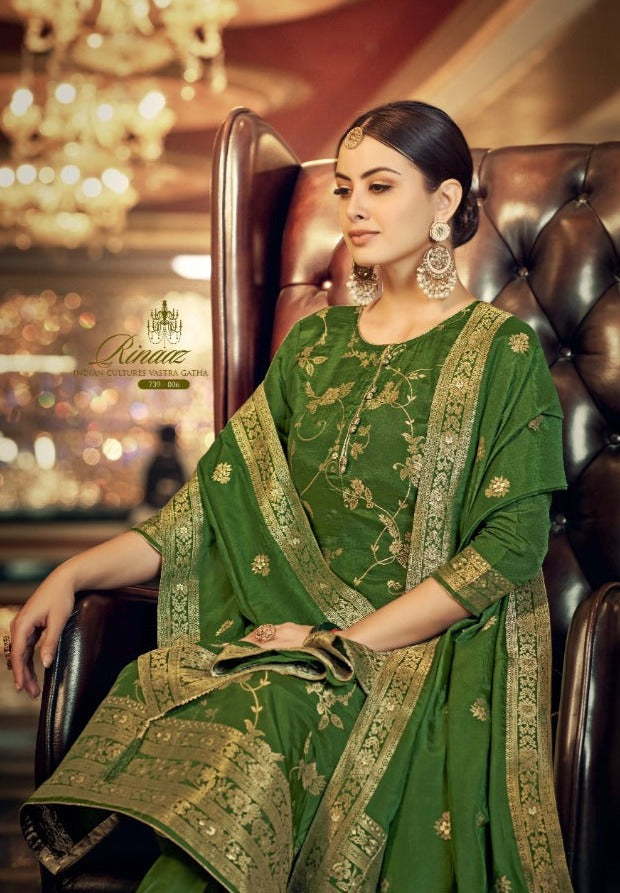 Belliza Rinaaz Viscose Jacquard With Beautiful Heavy Embroidery Work Stylish Designer Festive Wear Salwar Kameez