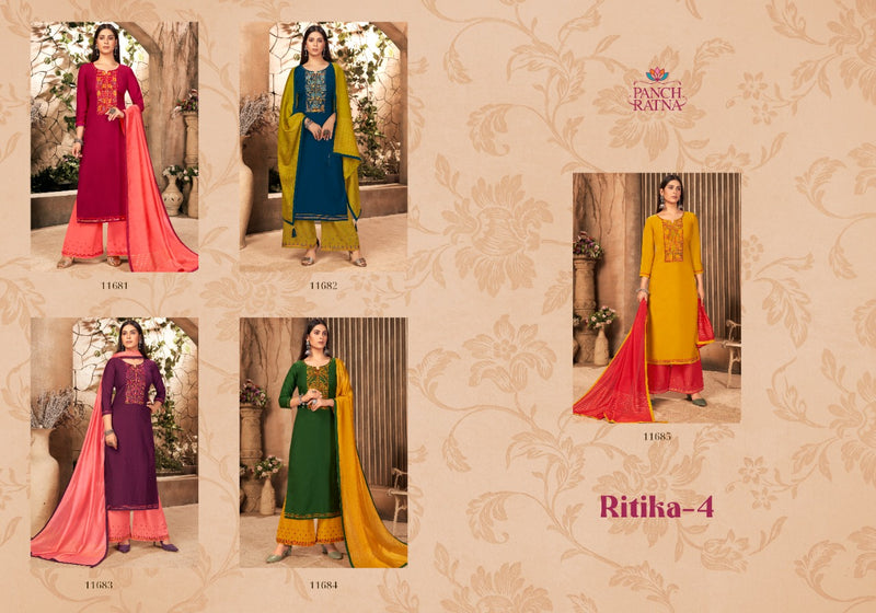 Panch Ratna Ritika Vol 4 Parampara Silk Embroidered Festive Wear Salwar Suits