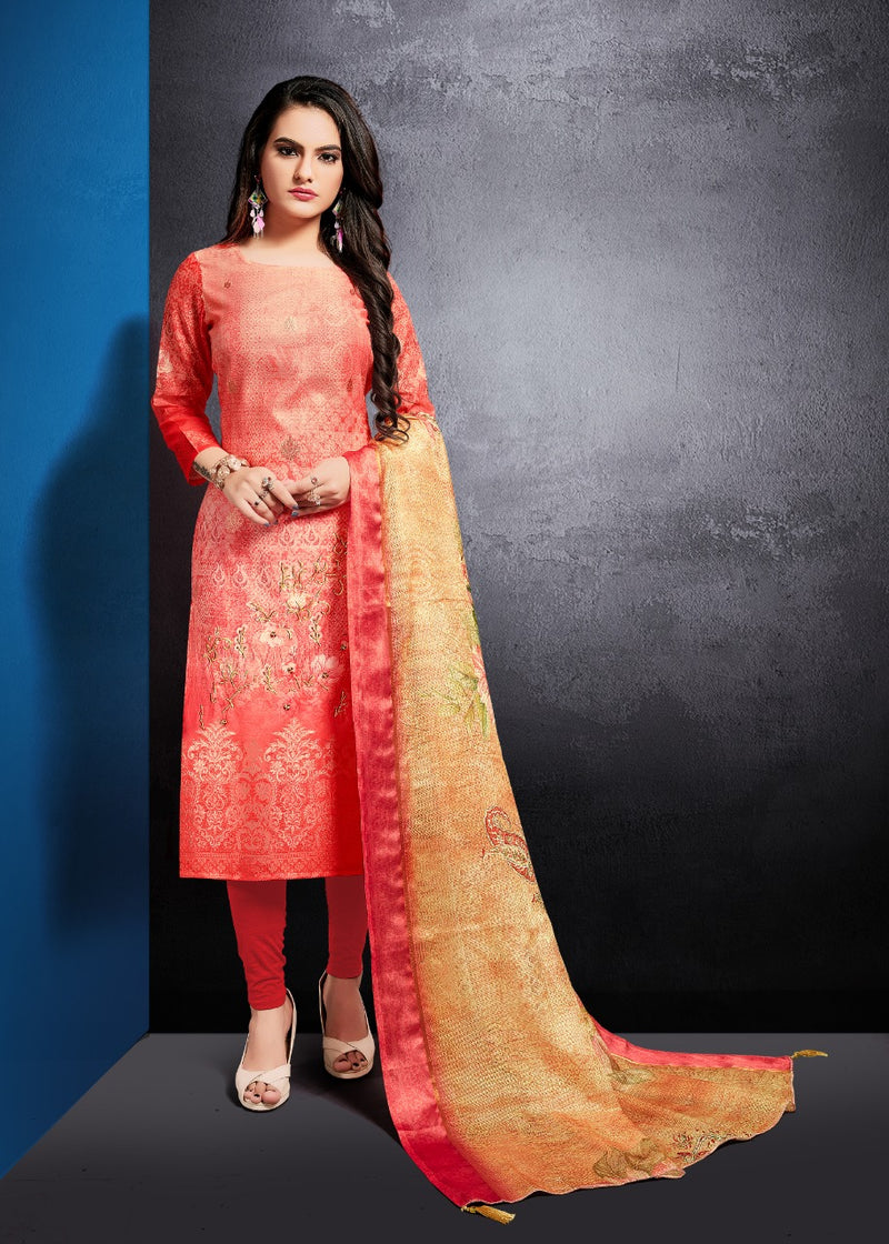 Alishka Fashion Rivaaz With Digital Prints Kurti With Dupatta In Silk Jacqurad