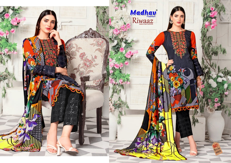 Madhav Fashion Riwaaz Lawn Cotton Printed Festive Wear Salwar Kameez