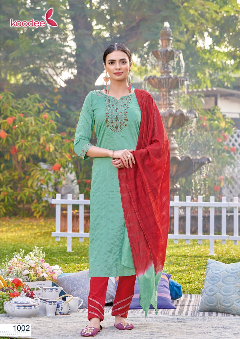 Koodee Fashion Riya Vol 3 Viscose Embroidered Designer Party Wear Salwar Kameez