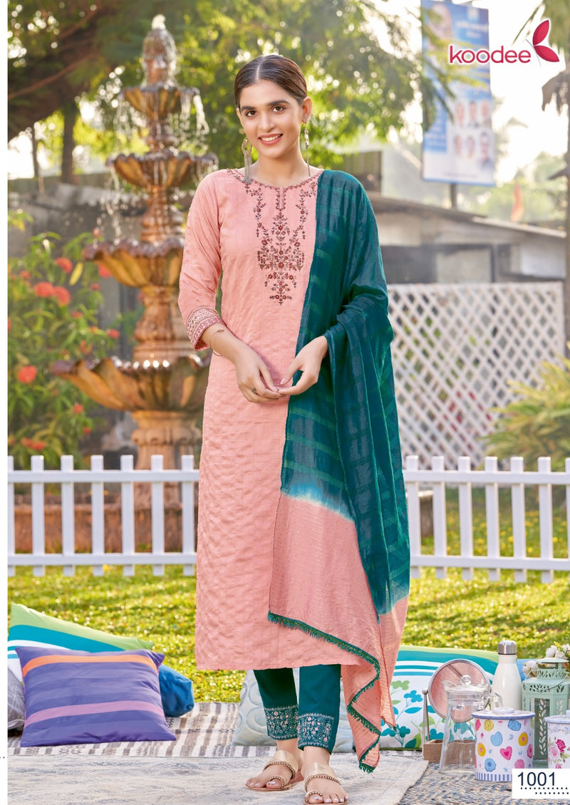 Koodee Fashion Riya Vol 3 Viscose Embroidered Designer Party Wear Salwar Kameez