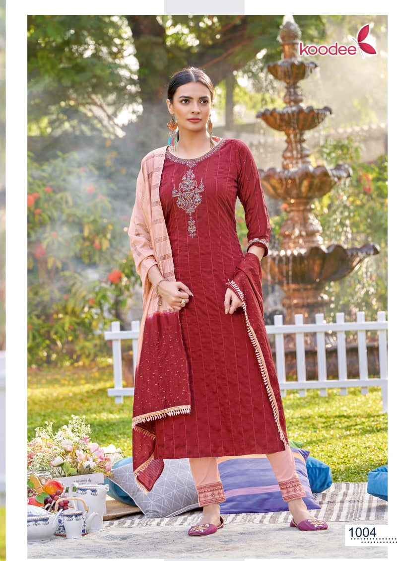 Koodee Fashion Riya Vol 3 Viscose Embroidered Designer Party Wear Salwar Kameez