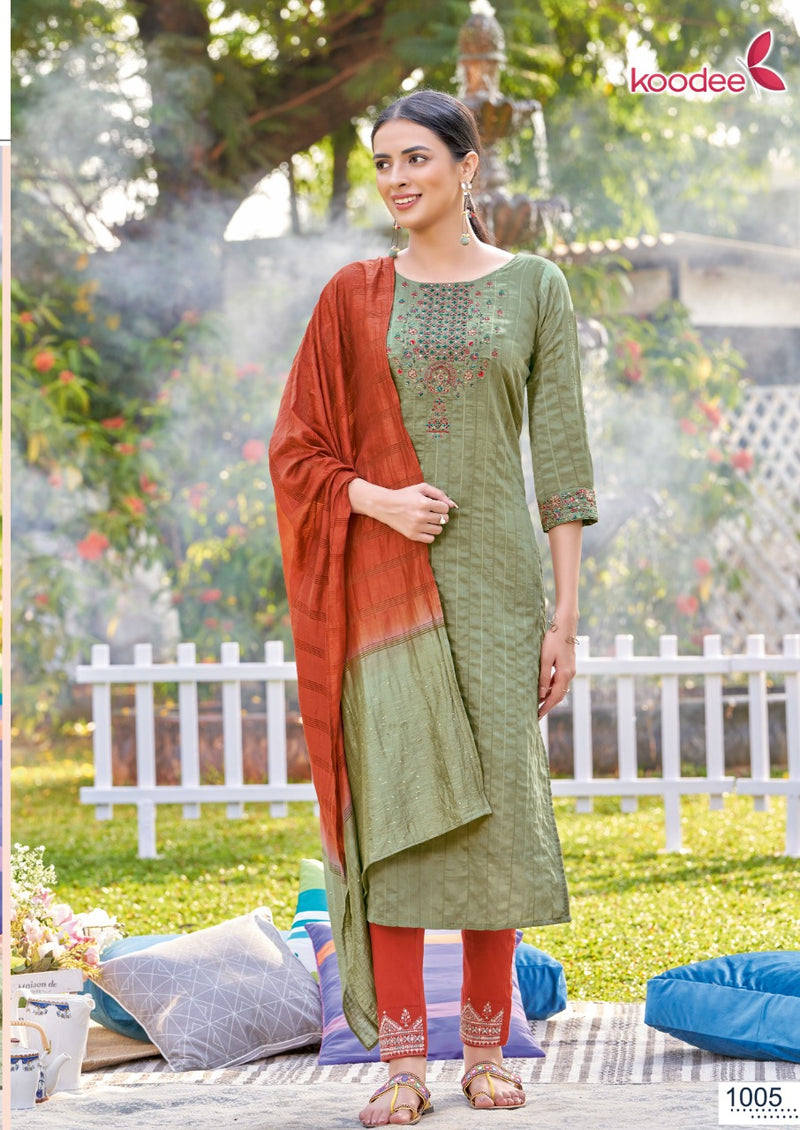 Koodee Fashion Riya Vol 3 Viscose Embroidered Designer Party Wear Salwar Kameez