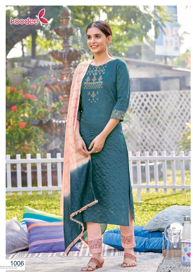 Koodee Fashion Riya Vol 3 Viscose Embroidered Designer Party Wear Salwar Kameez