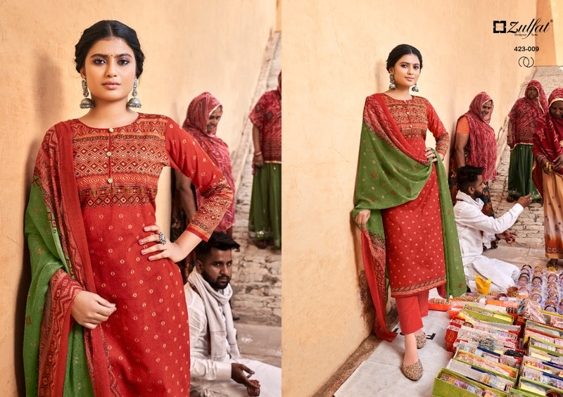 Zulfat Designer Suits Riyasat Cotton Digital Printed Party Wear Salwar Suits