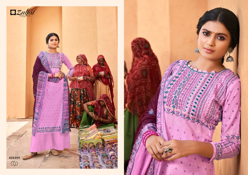 Zulfat Designer Suits Riyasat Cotton Digital Printed Party Wear Salwar Suits