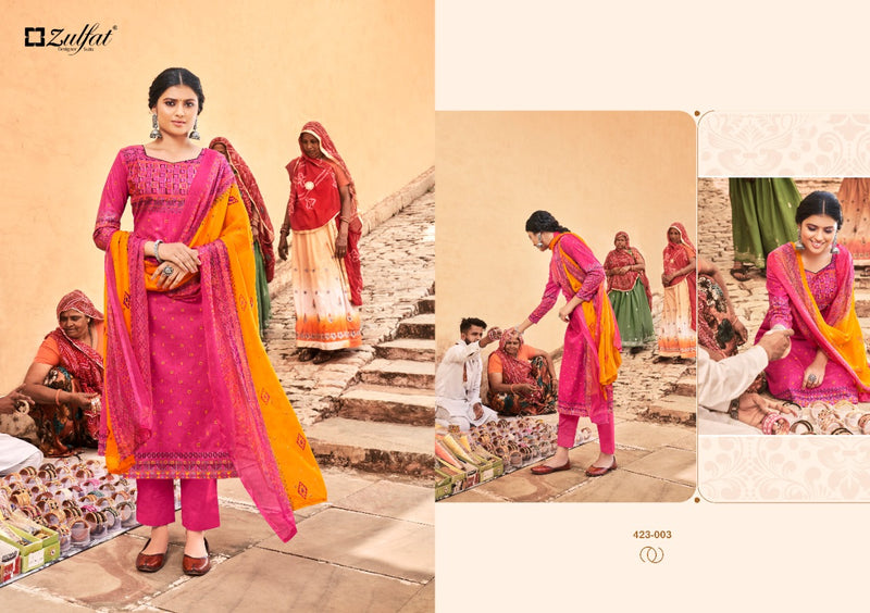 Zulfat Designer Suits Riyasat Cotton Digital Printed Party Wear Salwar Suits