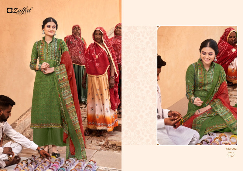 Zulfat Designer Suits Riyasat Cotton Digital Printed Party Wear Salwar Suits