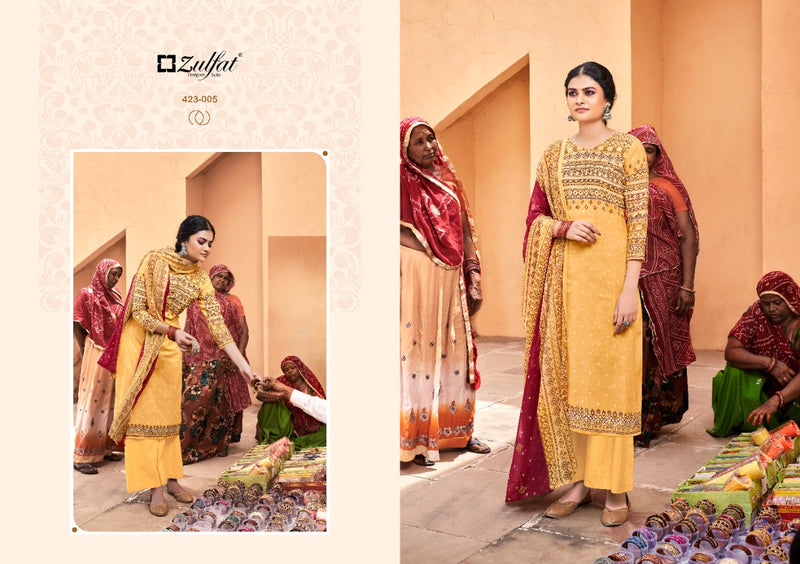 Zulfat Designer Suits Riyasat Cotton Digital Printed Party Wear Salwar Suits
