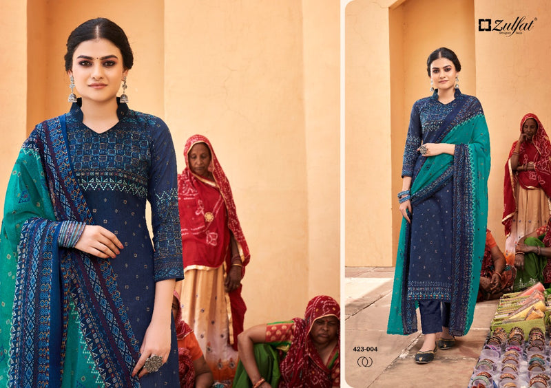 Zulfat Designer Suits Riyasat Cotton Digital Printed Party Wear Salwar Suits